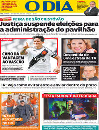 Capa do jornal O Dia 17/05/2021