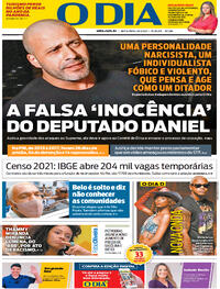 Capa do jornal O Dia 19/02/2021
