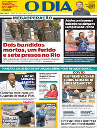 Capa do jornal O Dia 19/06/2021