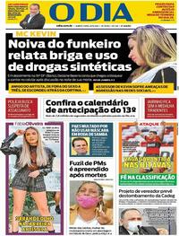 Capa do jornal O Dia 20/05/2021