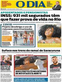 Capa do jornal O Dia 21/05/2021