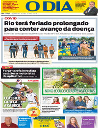 Capa do jornal O Dia 22/03/2021