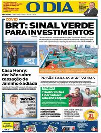 Capa do jornal O Dia 22/04/2021