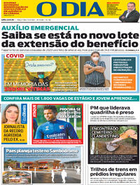 Capa do jornal O Dia 22/06/2021