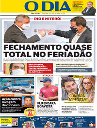 Capa do jornal O Dia 23/03/2021