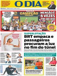 Capa do jornal O Dia 23/05/2021