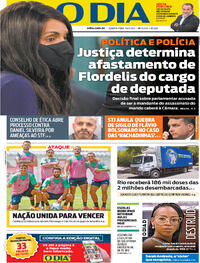 Capa do jornal O Dia 24/02/2021