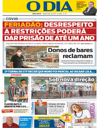 Capa do jornal O Dia 24/03/2021