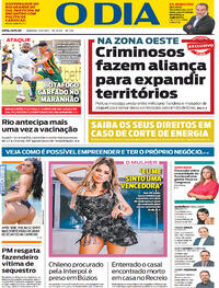 Capa do jornal O Dia 27/06/2021
