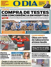 Capa do jornal O Dia 28/04/2021