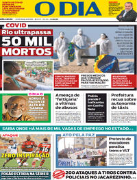 Capa do jornal O Dia 28/05/2021