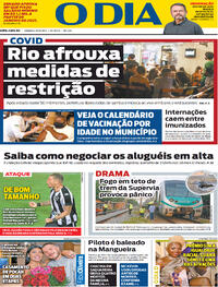 Capa do jornal O Dia 29/05/2021
