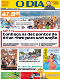 Capa do jornal O Dia 30/01/2021
