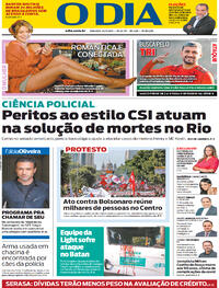 Capa do jornal O Dia 30/05/2021