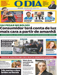 Capa do jornal O Dia 30/06/2021