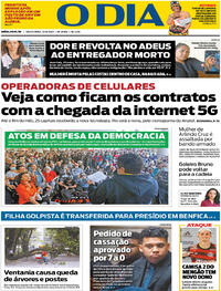 Capa do jornal O Dia 12/08/2022