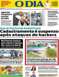 Capa do jornal O Dia 17/08/2022