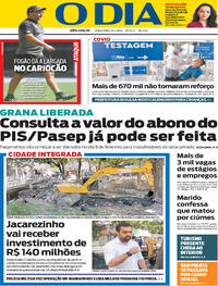 Capa do jornal O Dia 25/01/2022