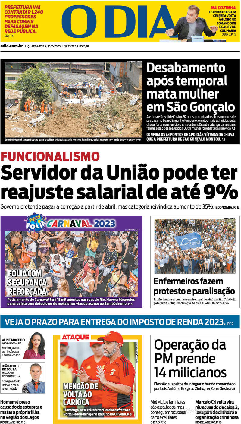 Capa O Dia Edição Quarta15 De Fevereiro De 2023 8757