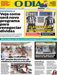 Capa do jornal O Dia 03/03/2023