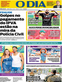 Capa do jornal O Dia 01/02/2024