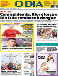 Capa do jornal O Dia 02/03/2024