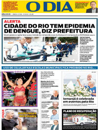 Capa do jornal O Dia 03/02/2024