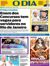 Capa do jornal O Dia 07/02/2024