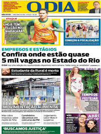 Capa do jornal O Dia 09/04/2024