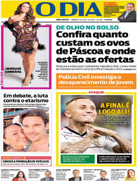Capa do jornal O Dia 10/03/2024