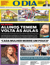 Capa do jornal O Dia 10/04/2024