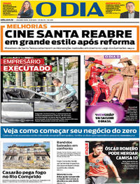 Capa do jornal O Dia 10/06/2024