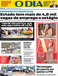 Capa do jornal O Dia 12/03/2024