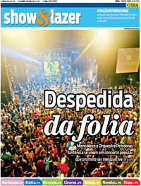 Capa do jornal O Dia 16/02/2024