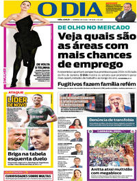 Capa do jornal O Dia 18/02/2024