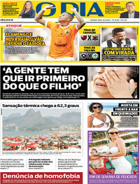 Capa do jornal O Dia 18/03/2024