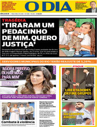 Capa do jornal O Dia 19/03/2024