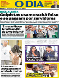Capa do jornal O Dia 19/04/2024