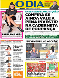 Capa do jornal O Dia 19/05/2024