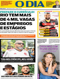 Capa do jornal O Dia 20/02/2024