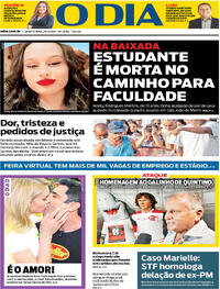 Capa do jornal O Dia 20/03/2024
