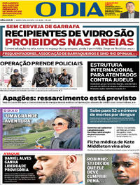 Capa do jornal O Dia 21/03/2024