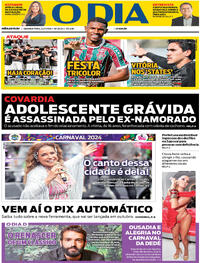Capa do jornal O Dia 22/01/2024