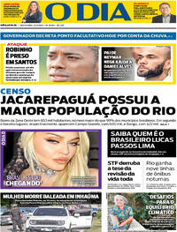 Capa do jornal O Dia 22/03/2024