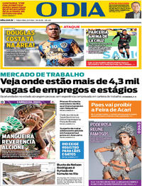 Capa do jornal O Dia 23/01/2024
