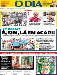 Capa do jornal O Dia 25/01/2024