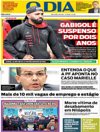 Capa do jornal O Dia 26/03/2024