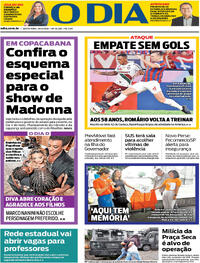Capa do jornal O Dia 26/04/2024