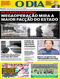 Capa do jornal O Dia 28/02/2024