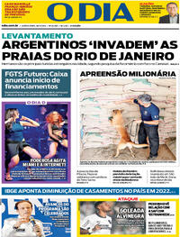 Capa do jornal O Dia 28/03/2024